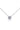 GEORGINI ELEGANT ESSENTIALS 6.5MM ROUND HIDDEN HALO PENDANT SILVER