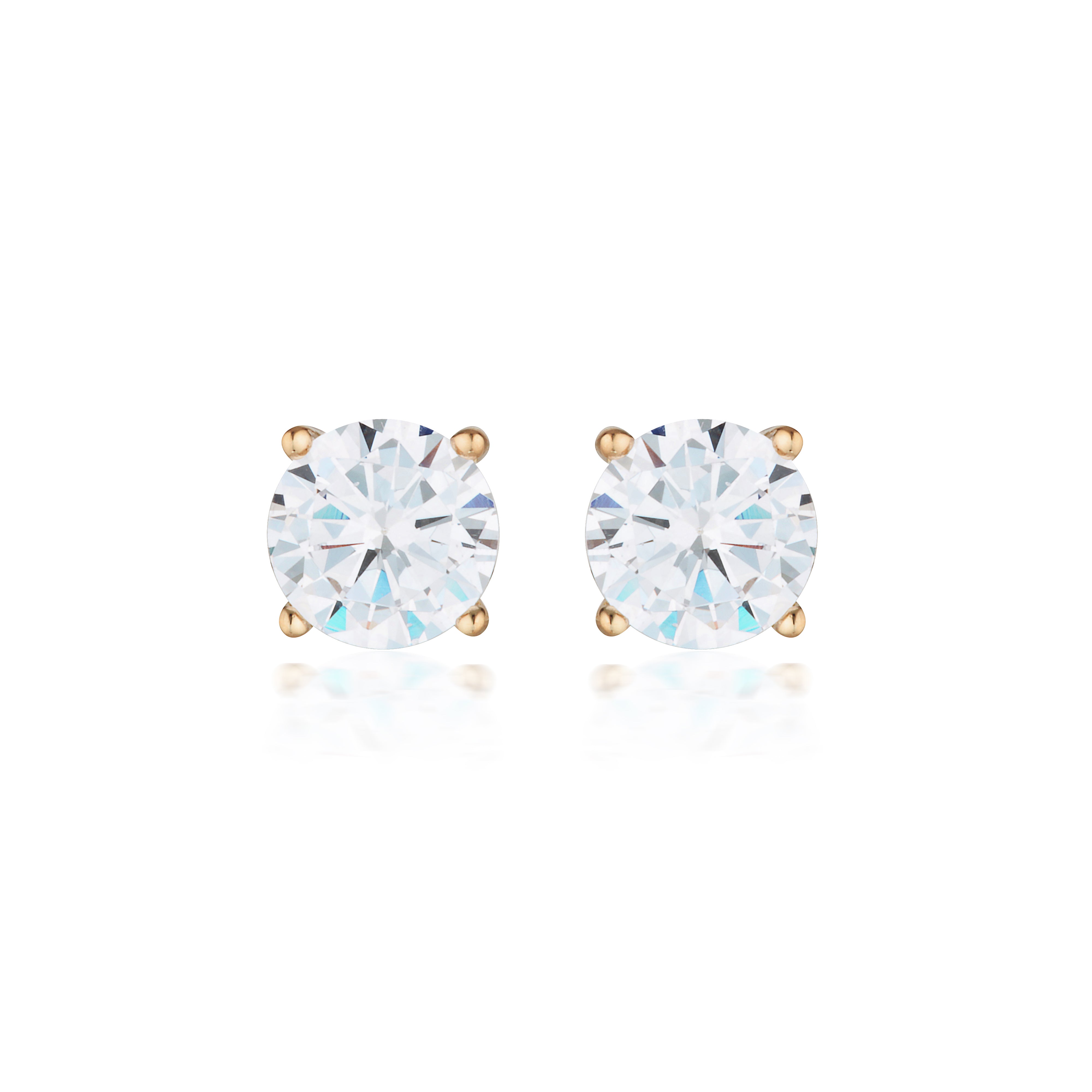 MOISSANITE STUDS 2TCW IN 9CT ROSE GOLD