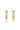 TWELVE NATURAL DIAMOND LINK EARRINGS GOLD