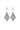 REFLECTION ART DECO EARRINGS SILVER & BLACK ENAMEL