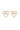 REFLECTION ENAMEL LOVE HEART STUD EARRINGS ROSE GOLD