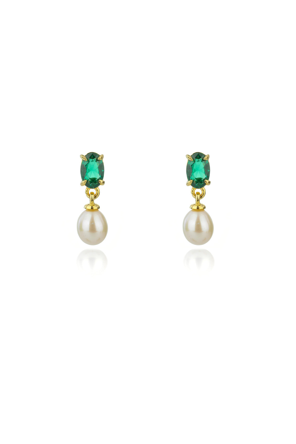 OCEANS WHITSUNDAY EARRINGS EMERALD AND GOLD