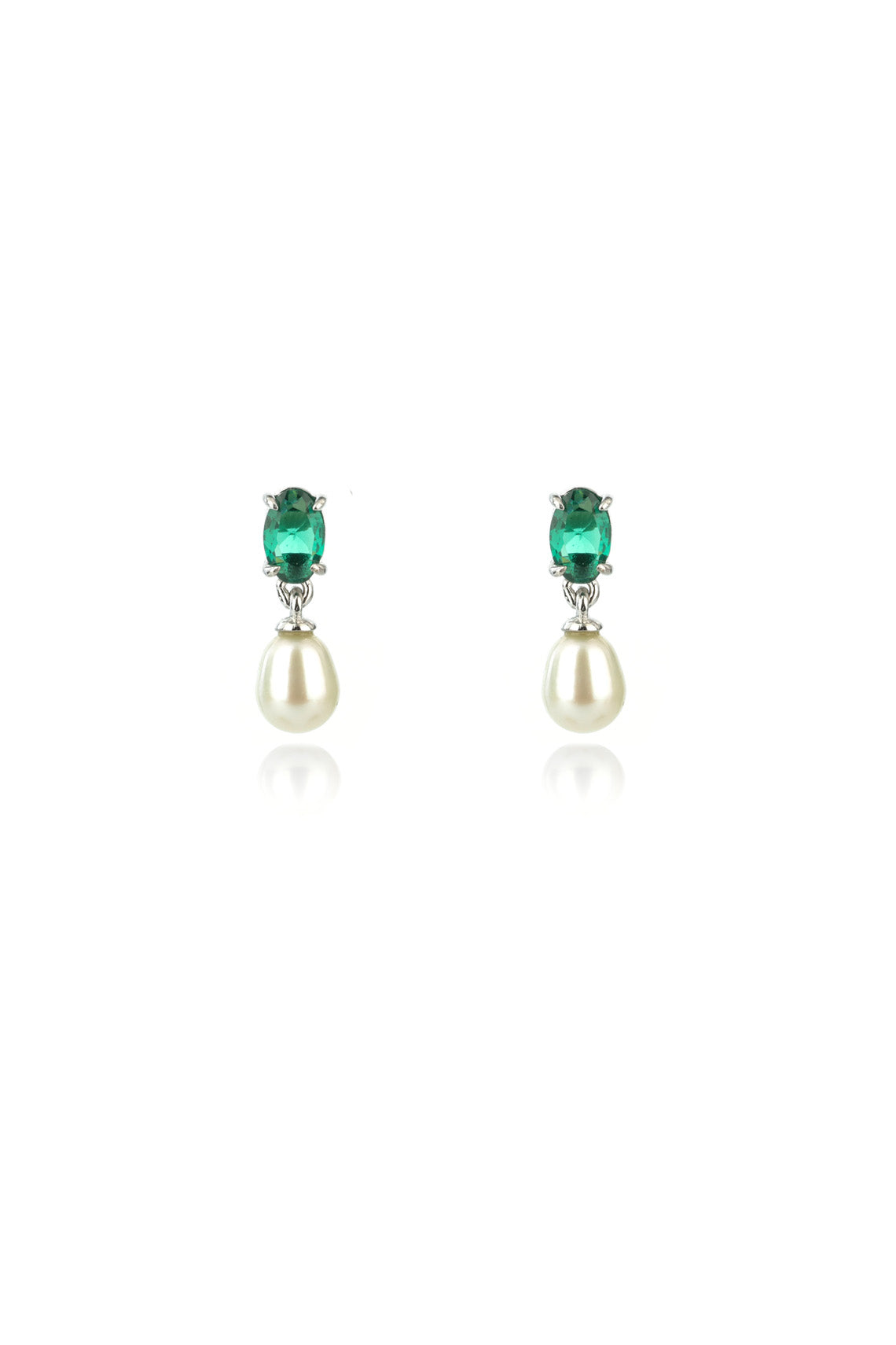 OCEANS WHITSUNDAY EARRINGS GREEN AND SILVER