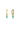 BABY BAGUETTE HOOP GOLD GREEN