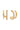 GEORGINI MIDNIGHT VELVET RATRI DOUBLE EARRING GOLD