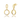 GEORGINI ALCHEMY AXIS EARRINGS GOLD