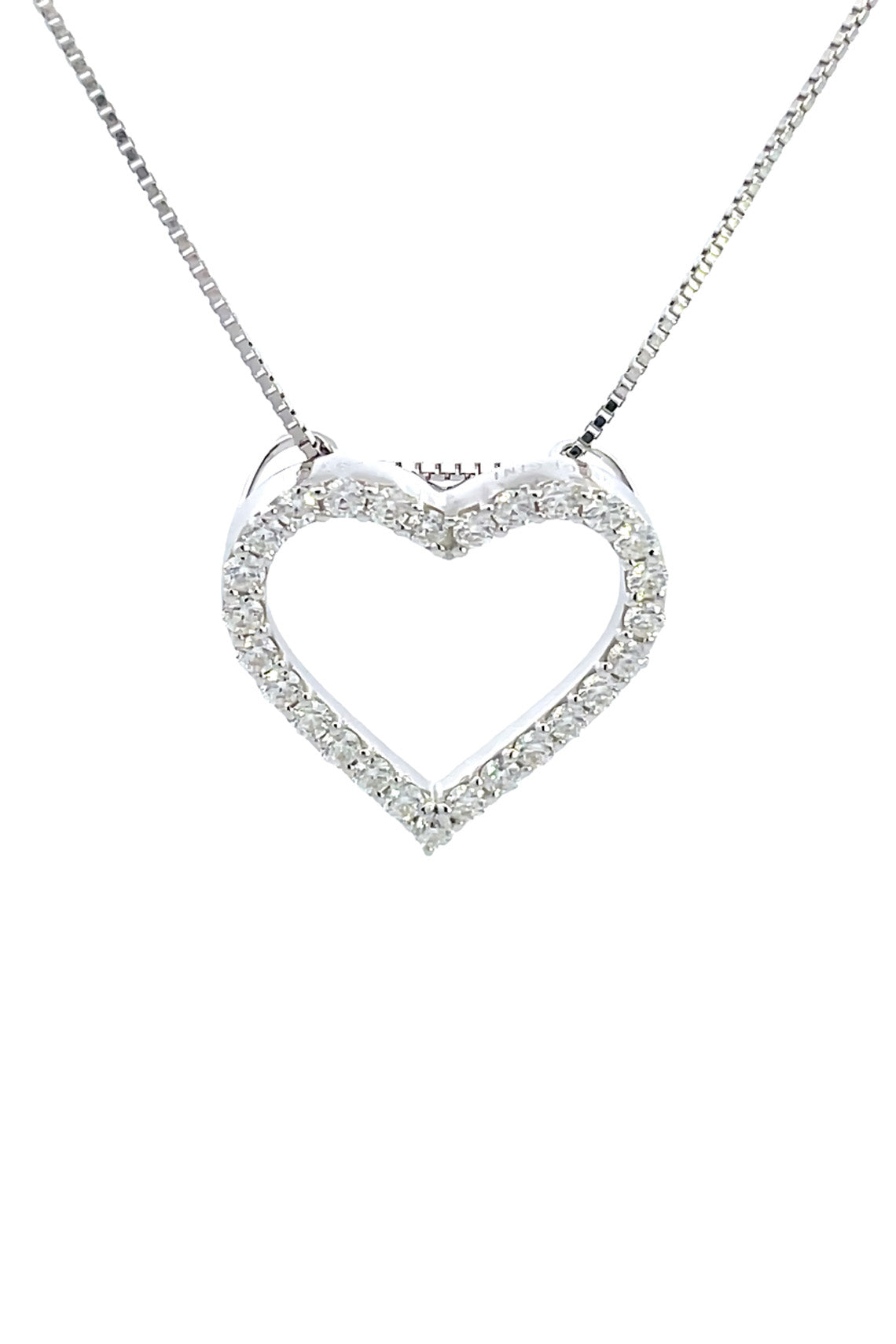 HEART 0.5TCW IN 9CT WHITE GOLD PENDANT