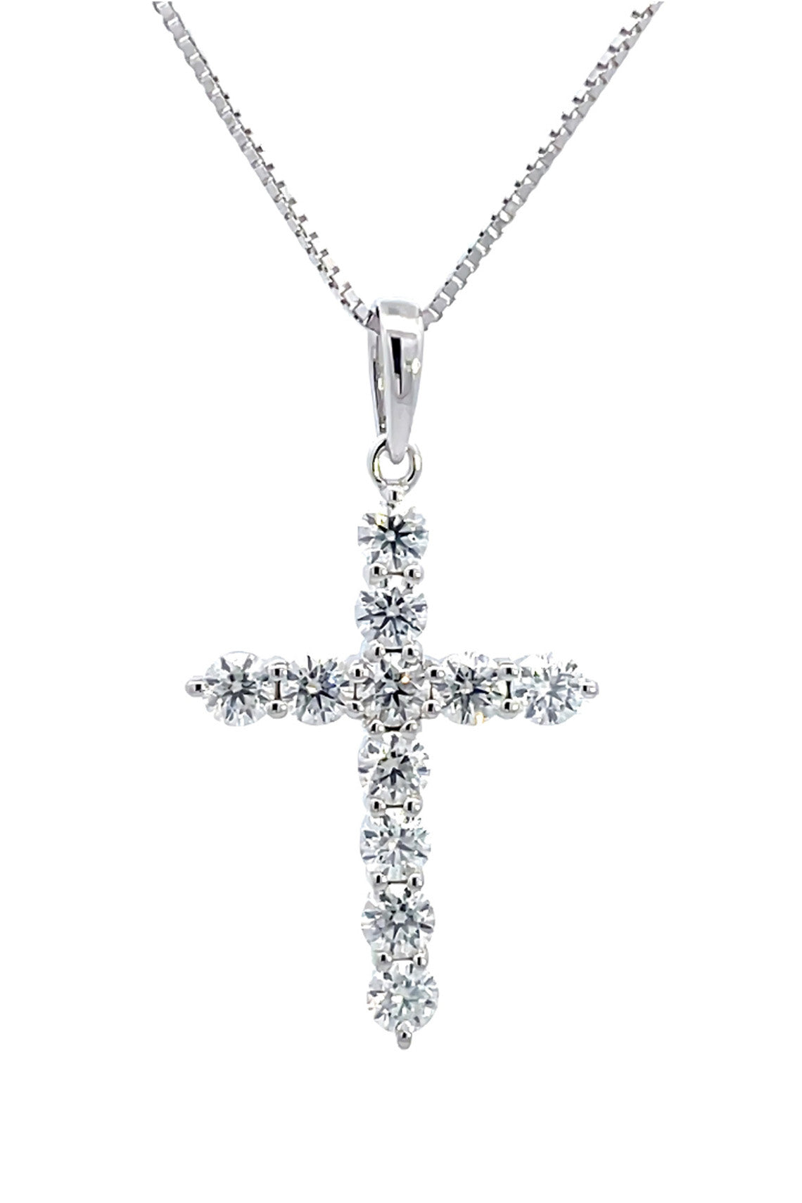 CROSS 1TCW IN 9CT WHITE GOLD PENDANT