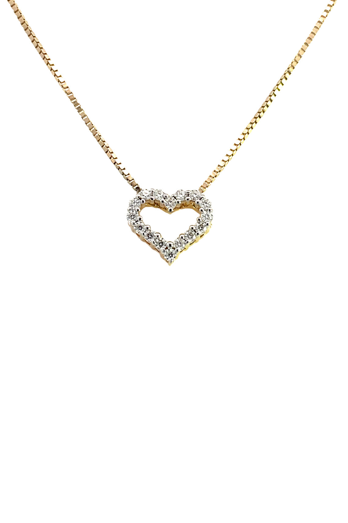 HEART 0.15TCW IN 9CT YELLOW GOLD PENDANT