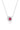 MILESTONE RUBY HALO PENDANT IN SILVER
