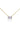 GEORGINI ELEGANT ESSENTIALS 7MM EMERALD CUT HIDDEN HALO PENDANT GOLD