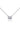 GEORGINI ELEGANT ESSENTIALS 7MM EMERALD CUT HIDDEN HALO PENDANT SILVER