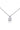 GEORGINI ELEGANT ESSENTIALS 7MM PEAR CUT HIDDEN HALO PENDANT SILVER