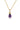 GEORGINI WISTERIA PENDANT AMETHYST CZ GOLD