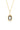 REFLECTION RETROSPECT PENDANT GOLD & BLACK ENAMEL