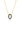 REFLECTION OVAL PENDANT GOLD & BLACK ENAMEL
