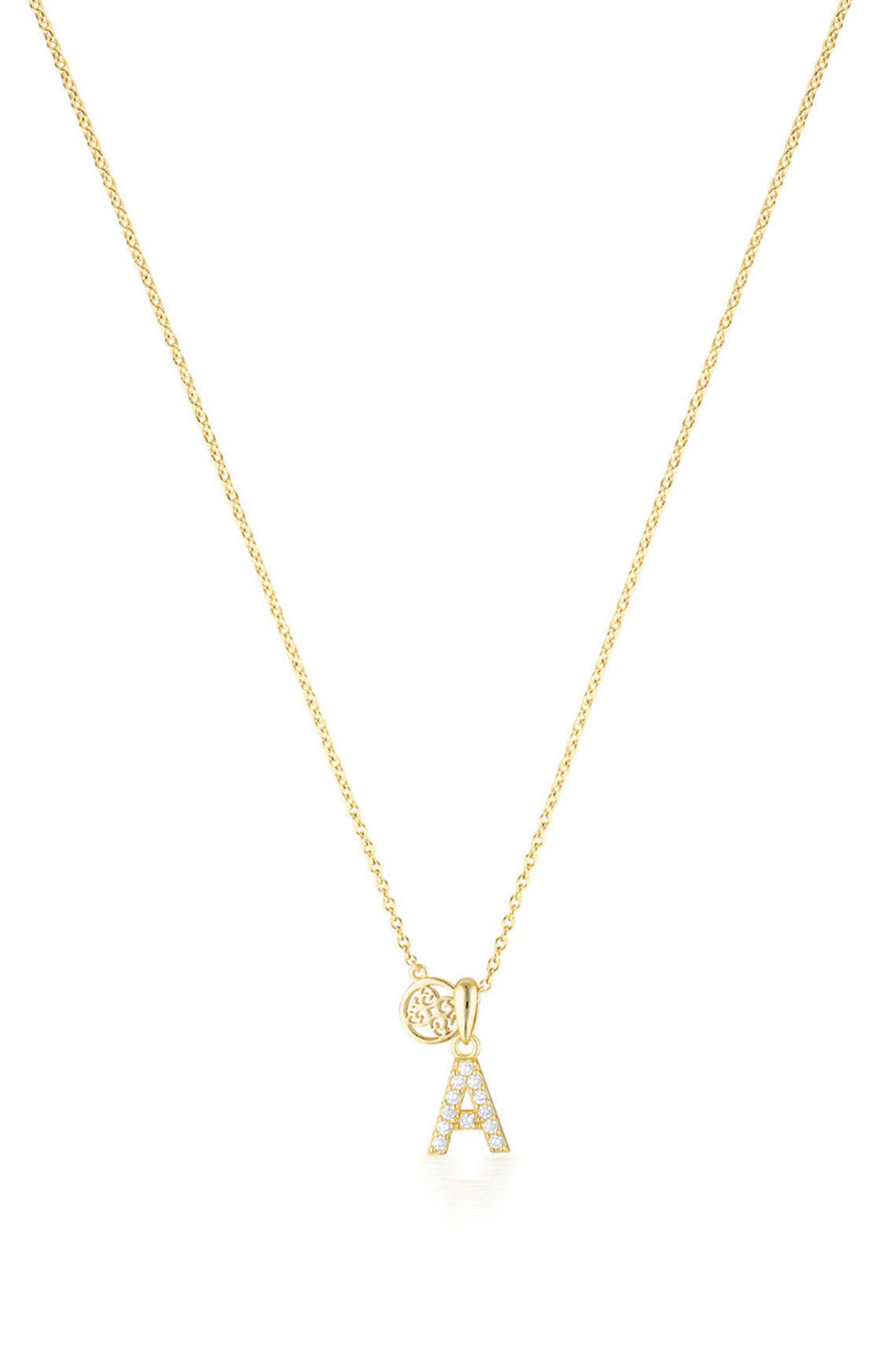 LUXURY LETTERS A INITIAL PENDANT GOLD