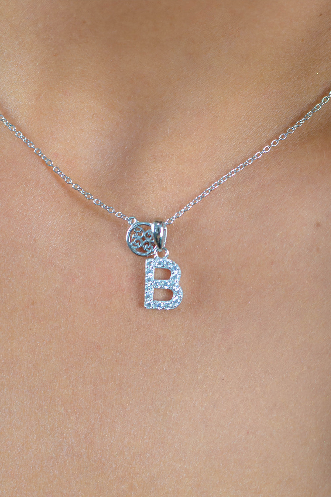LUXURY LETTERS B INITIAL PENDANT SILVER