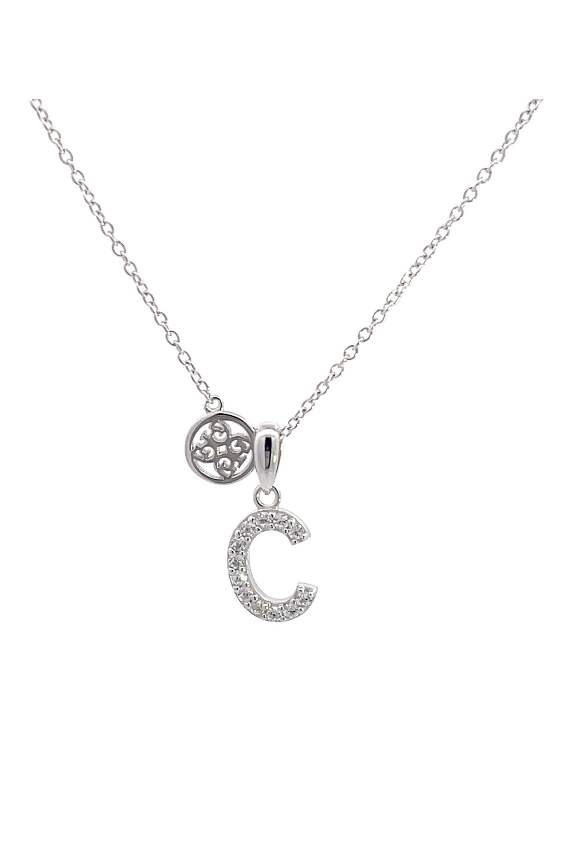 LUXURY LETTERS C INITIAL PENDANT SILVER