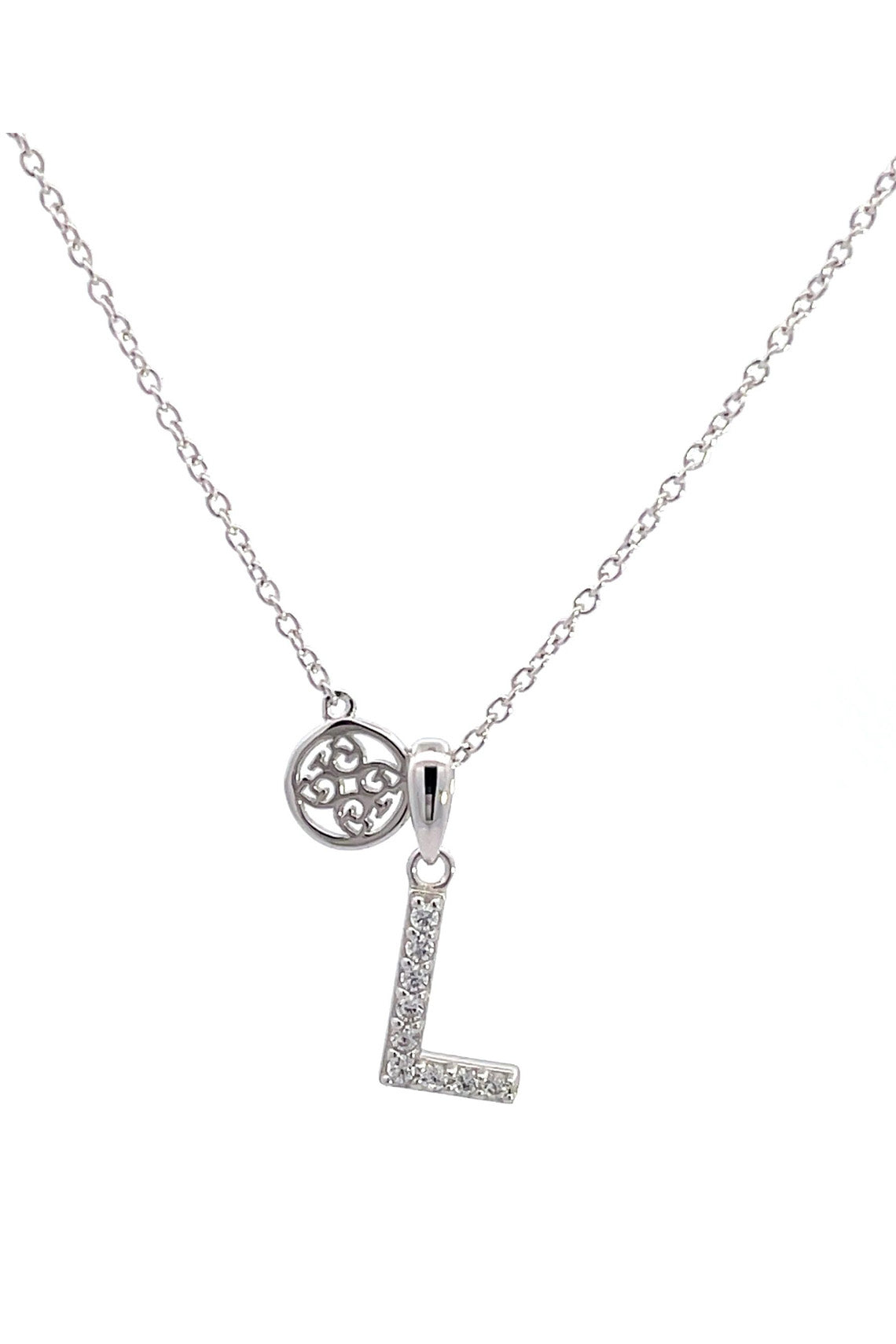 LUXURY LETTERS L INITIAL PENDANT SILVER