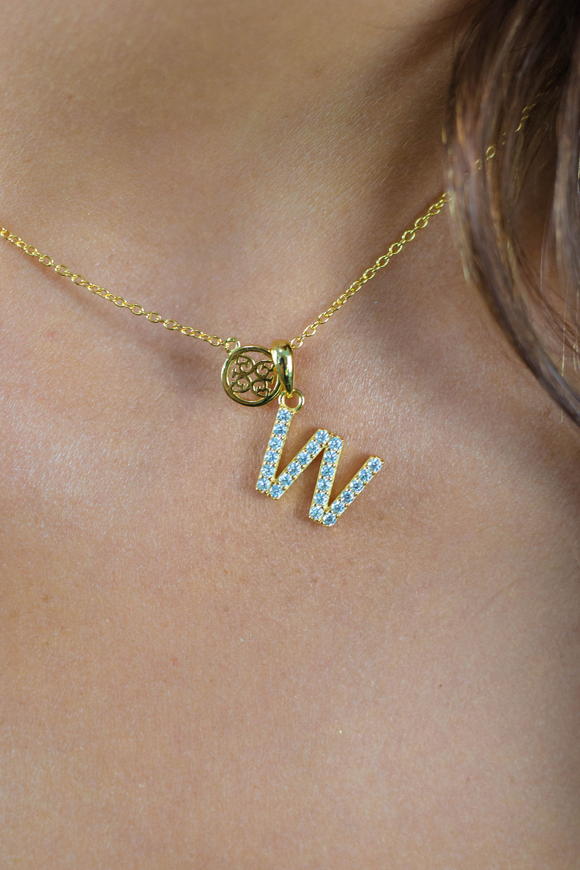 LUXURY LETTERS W INITIAL PENDANT GOLD