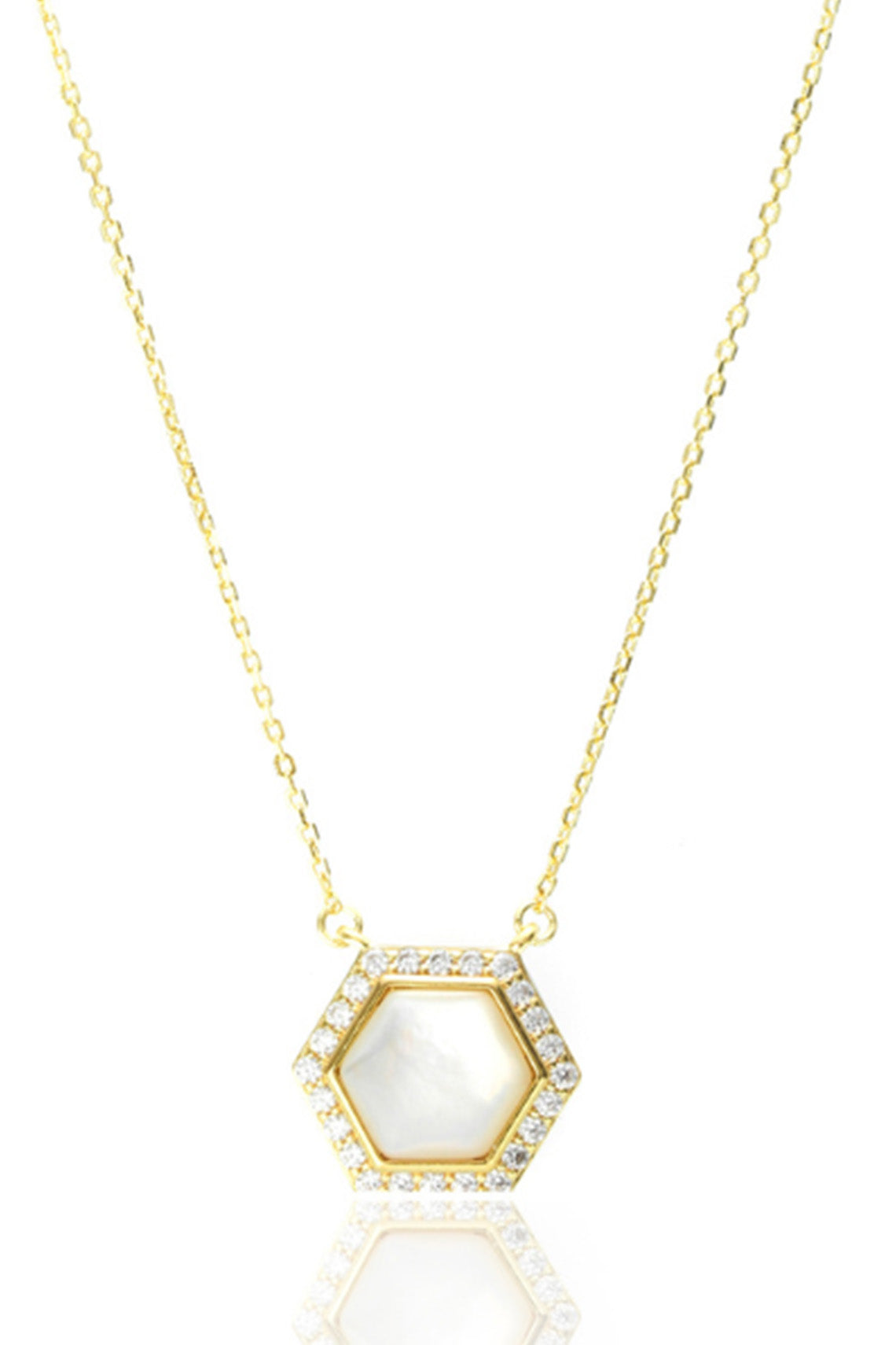 OCEANS TORQUAY MOTHER OF PEARL NECKLACE GOLD