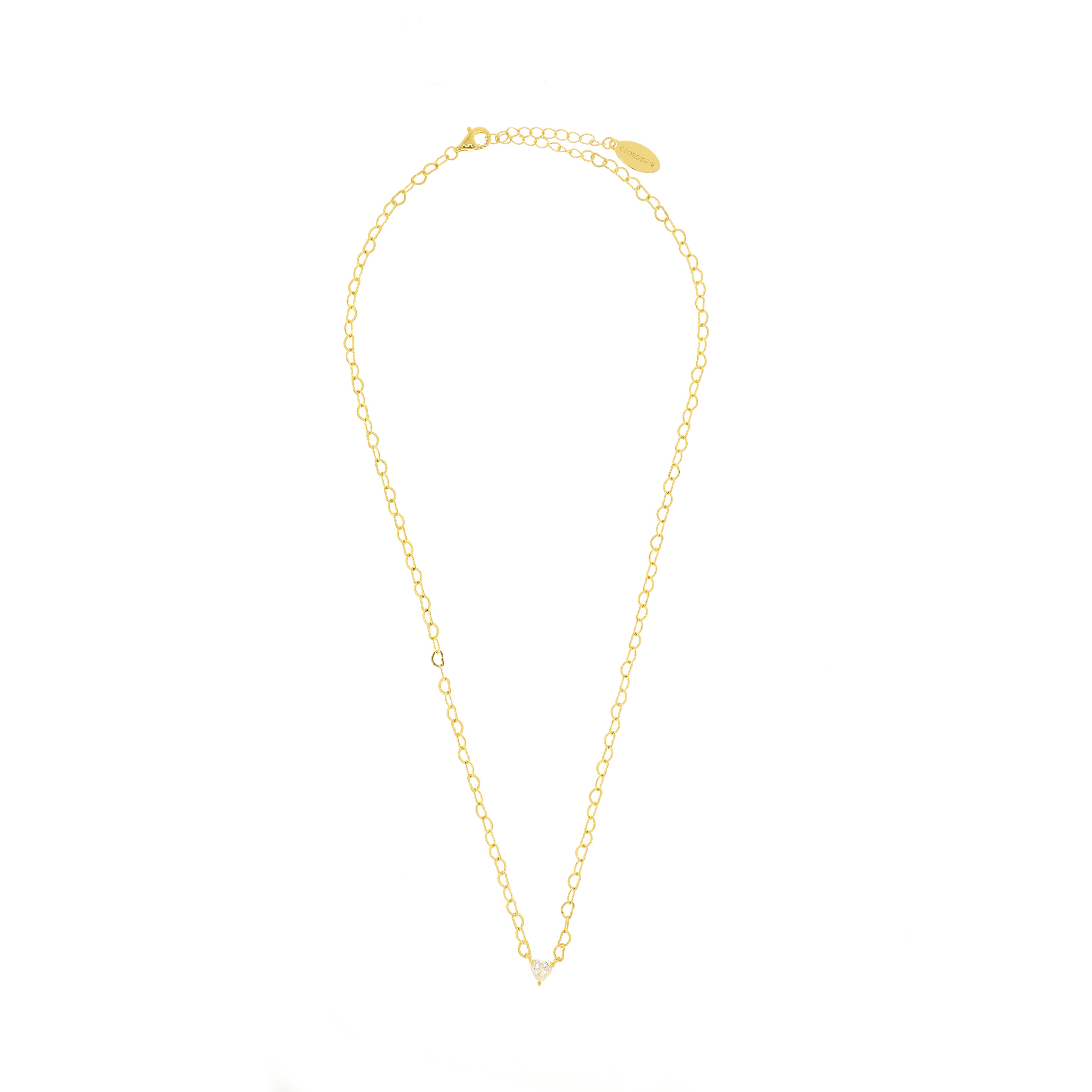 SWEETHEART HEART CHAIN NECKLACE GOLD