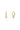 SWEETHEART SPARKLY HEART MINI DROP HOOPS GOLD