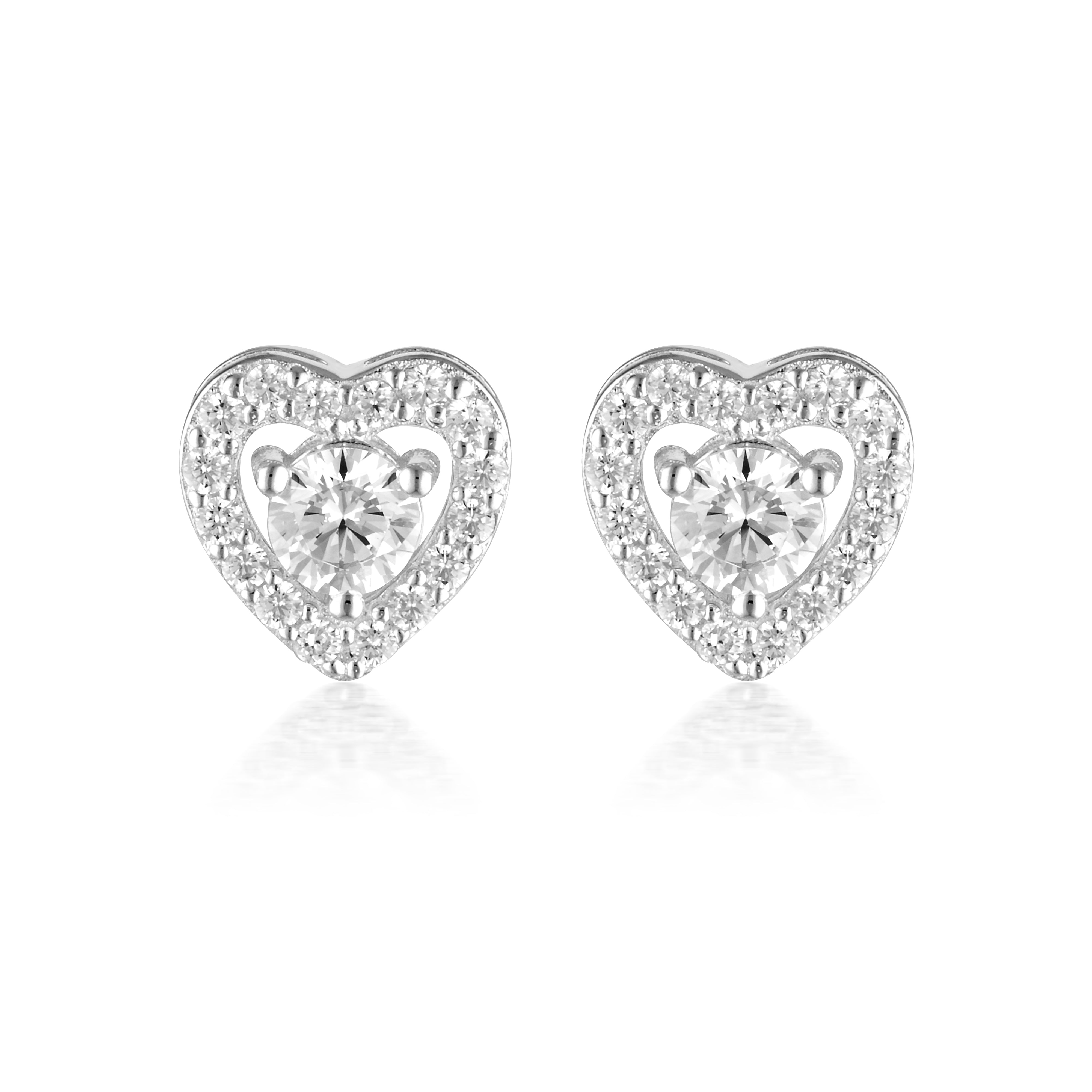 SIGNATURE SEALED WITH A KISS EARRINGS SILVER