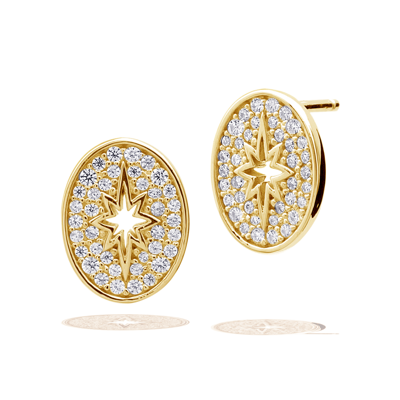 A CHRISTMAS JOURNEY FOLLOW THE STAR EARRINGS GOLD