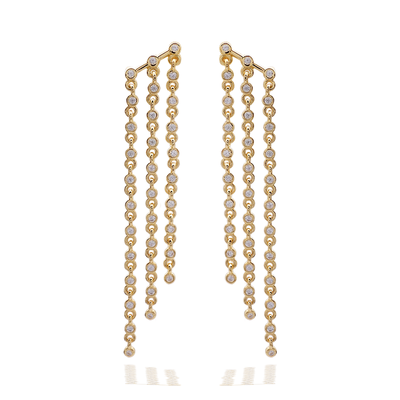 GEORGINI A CHRISTMAS JOURNEY SOIGNEE EARRINGS GOLD Georgini