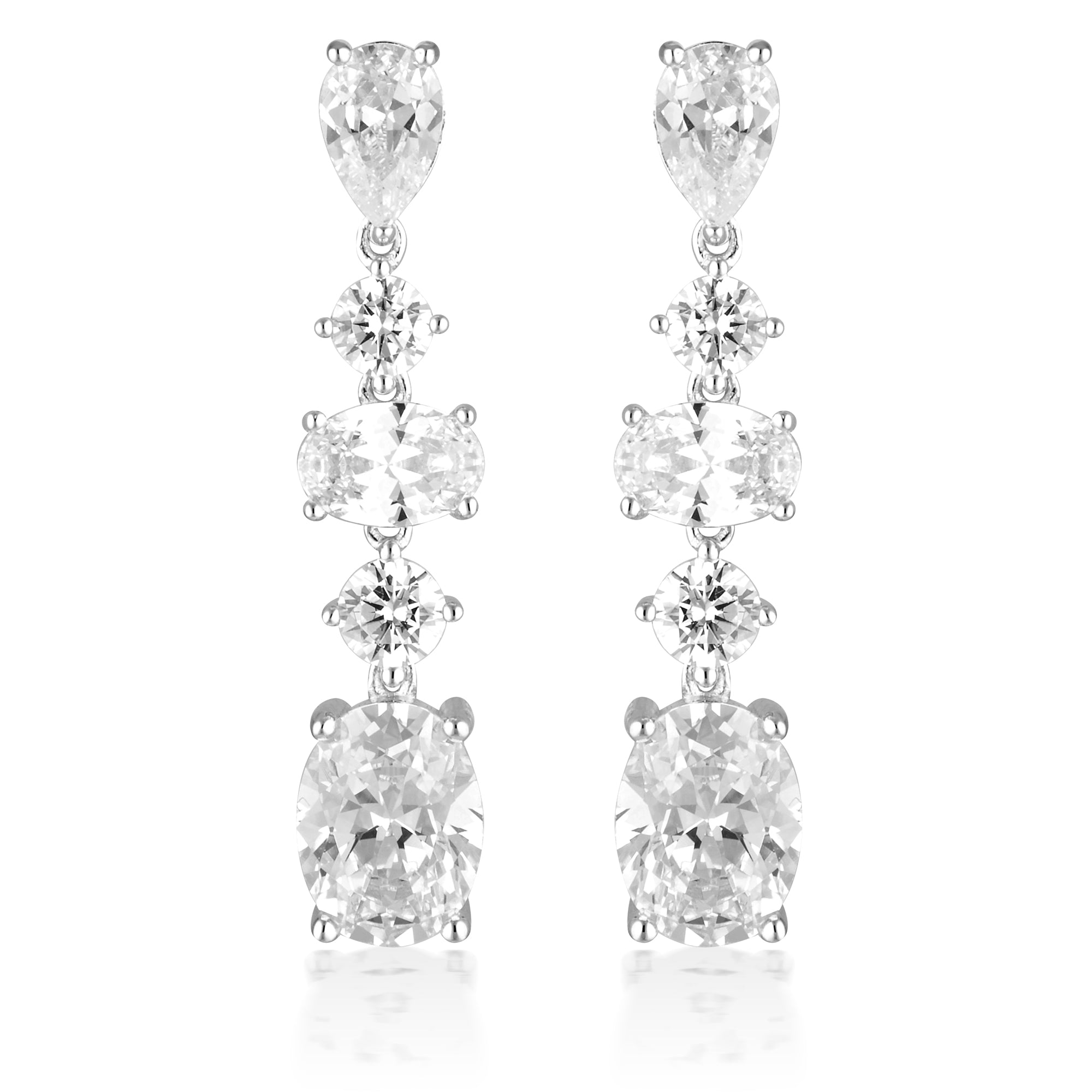 ICONIC BRIDAL CHRISTINA EARRINGS SILVER
