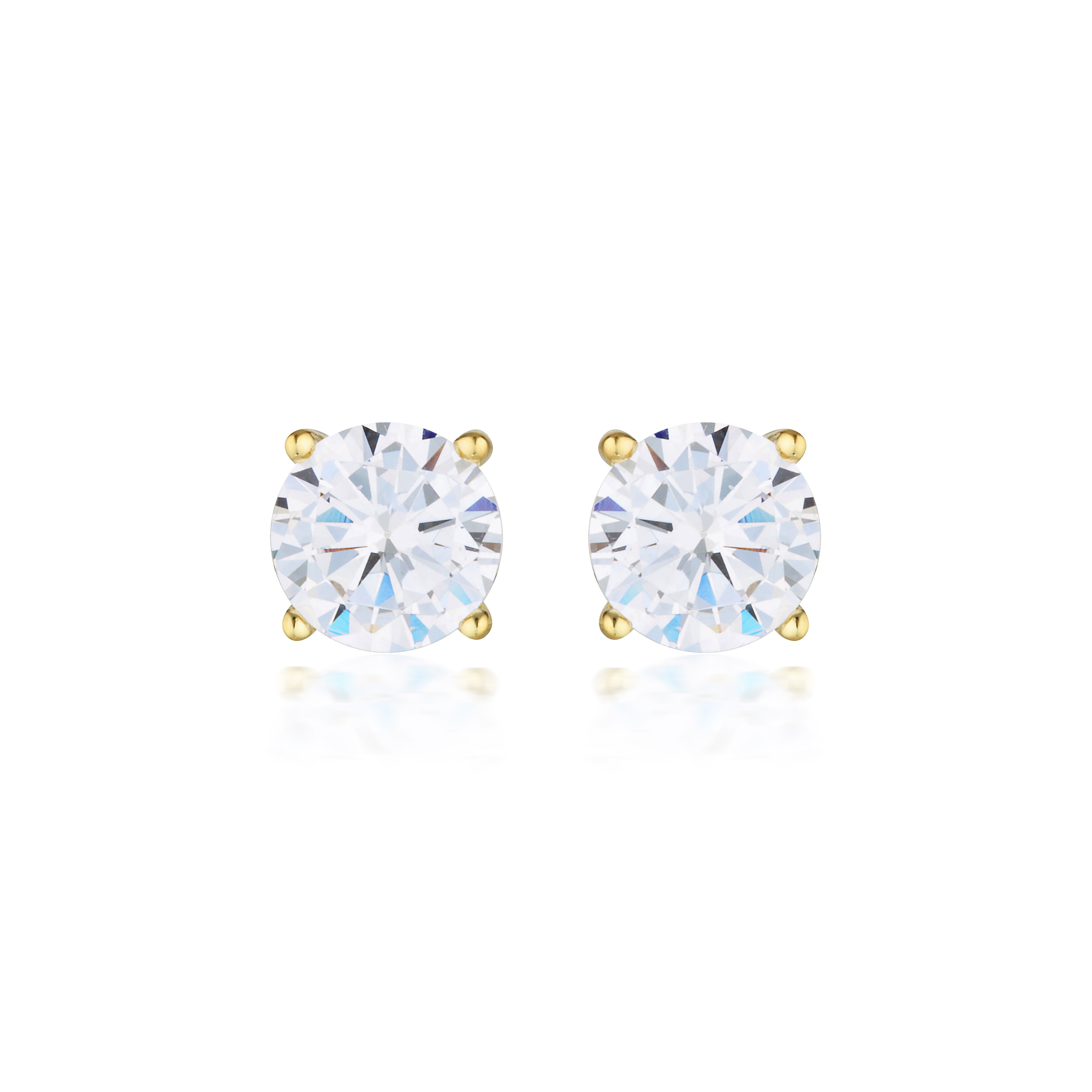 MOISSANITE STUDS 2TCW IN 9CT YELLOW GOLD