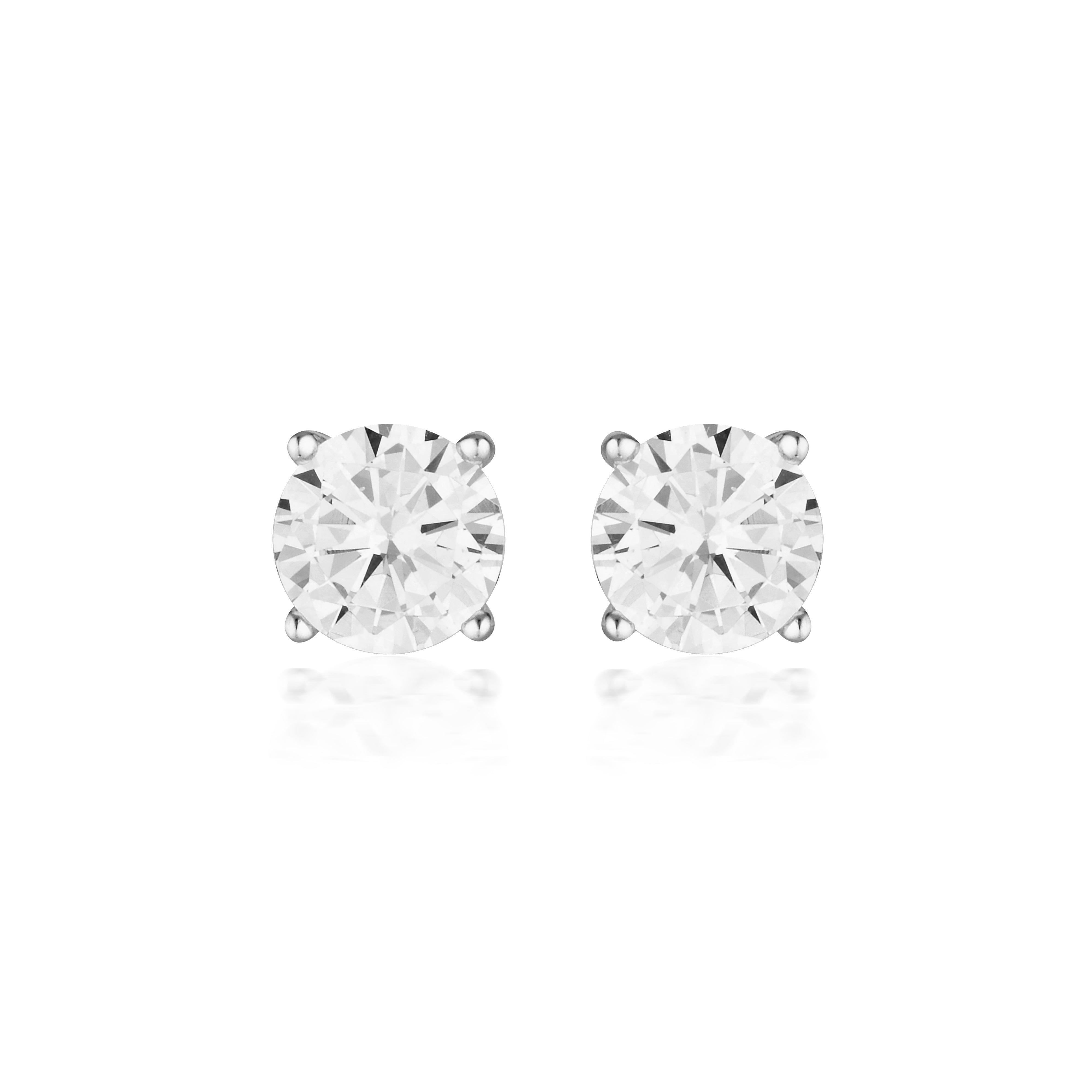 MOISSANITE STUDS 2TCW IN 9CT WHITE GOLD