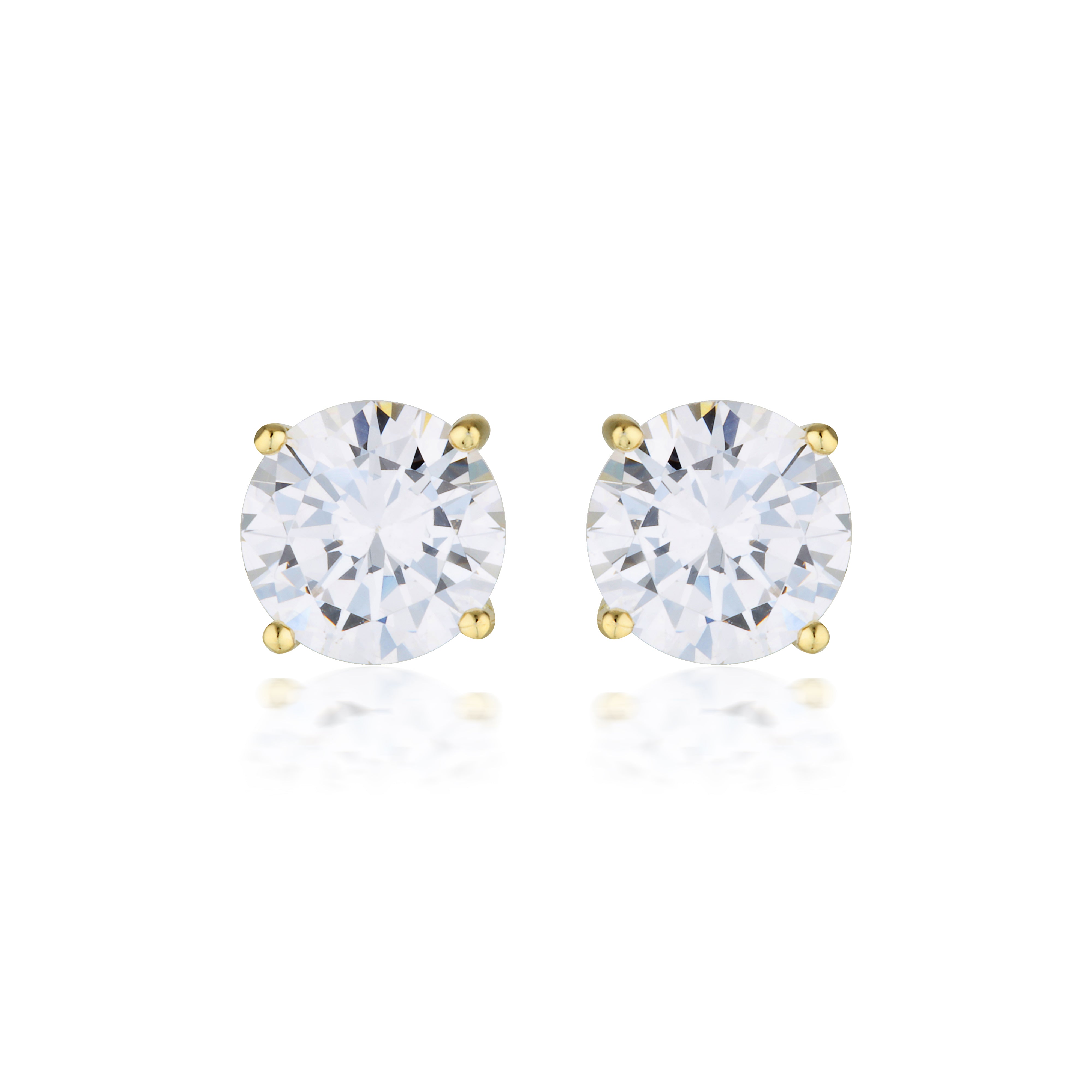MOISSANITE STUDS 3TCW IN 9CT YELLOW GOLD