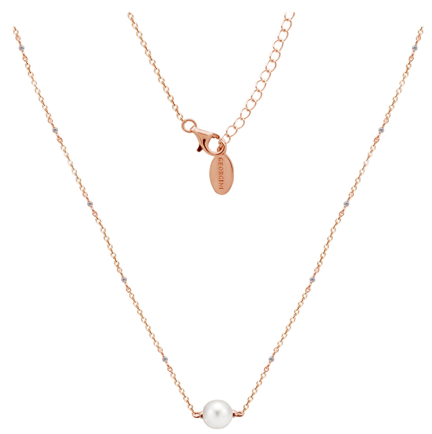 Rose gold 2025 globe necklace