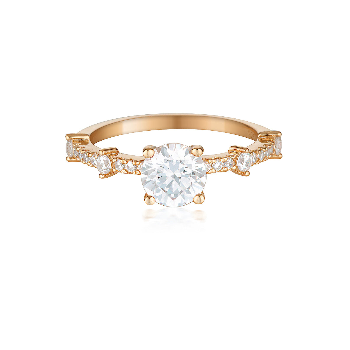 RED CARPET GALA SOLITAIRE RING ROSE GOLD