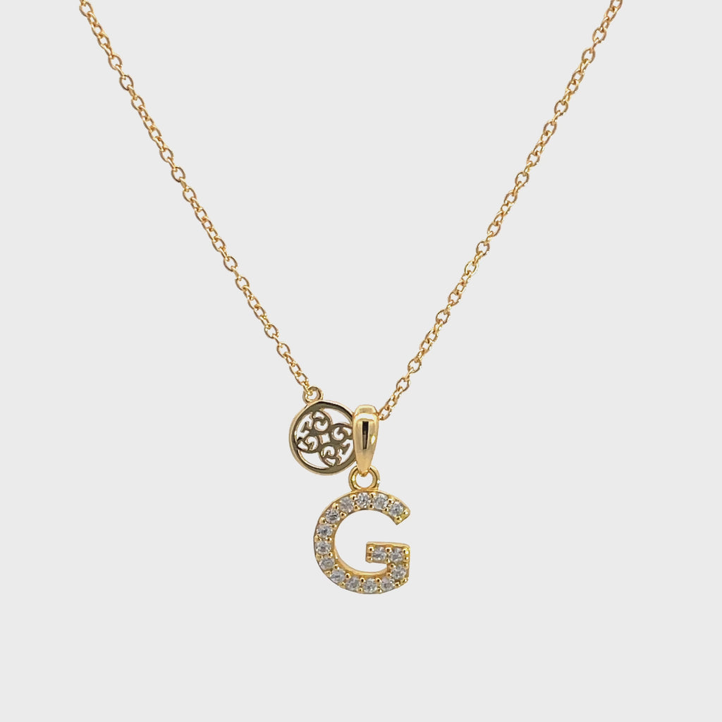 Initial Necklace | Gold Disc Letter Pendant for Women – Jewelrify