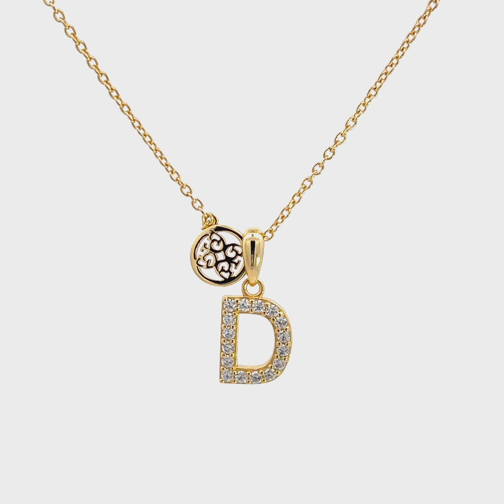 Buy dc Jewels Gorgeous 'A' Initial Alphabet Letter Unisex Pendant Gold-Plated  Stainless Steel Pendant (D) at Amazon.in